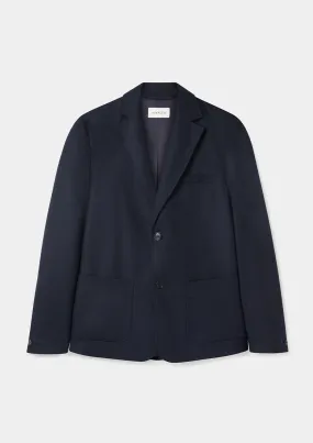 Navy Wool Cashmere Blazer