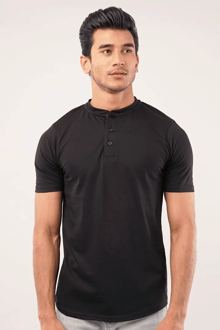 Night Short Sleeve Henley T-Shirt