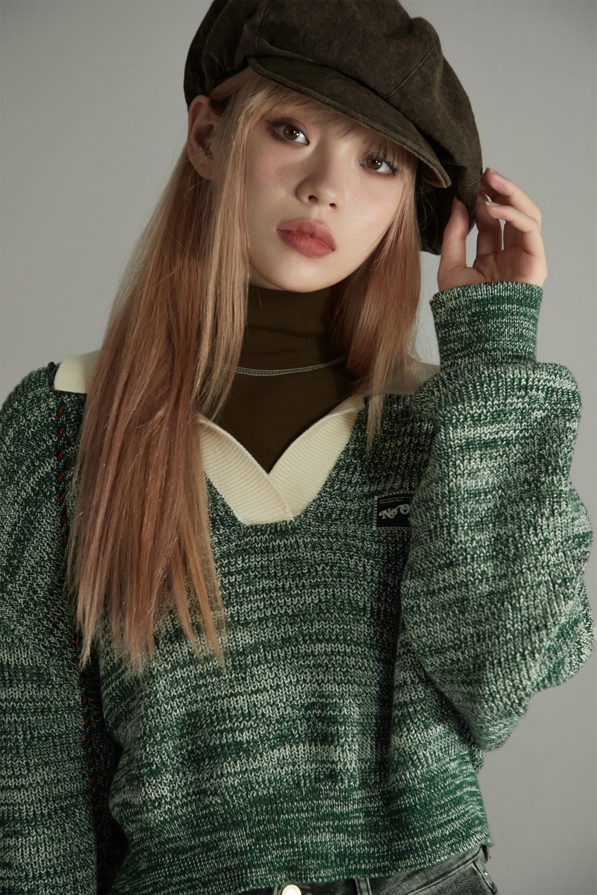 Noe Collar Crop Knit Sweater