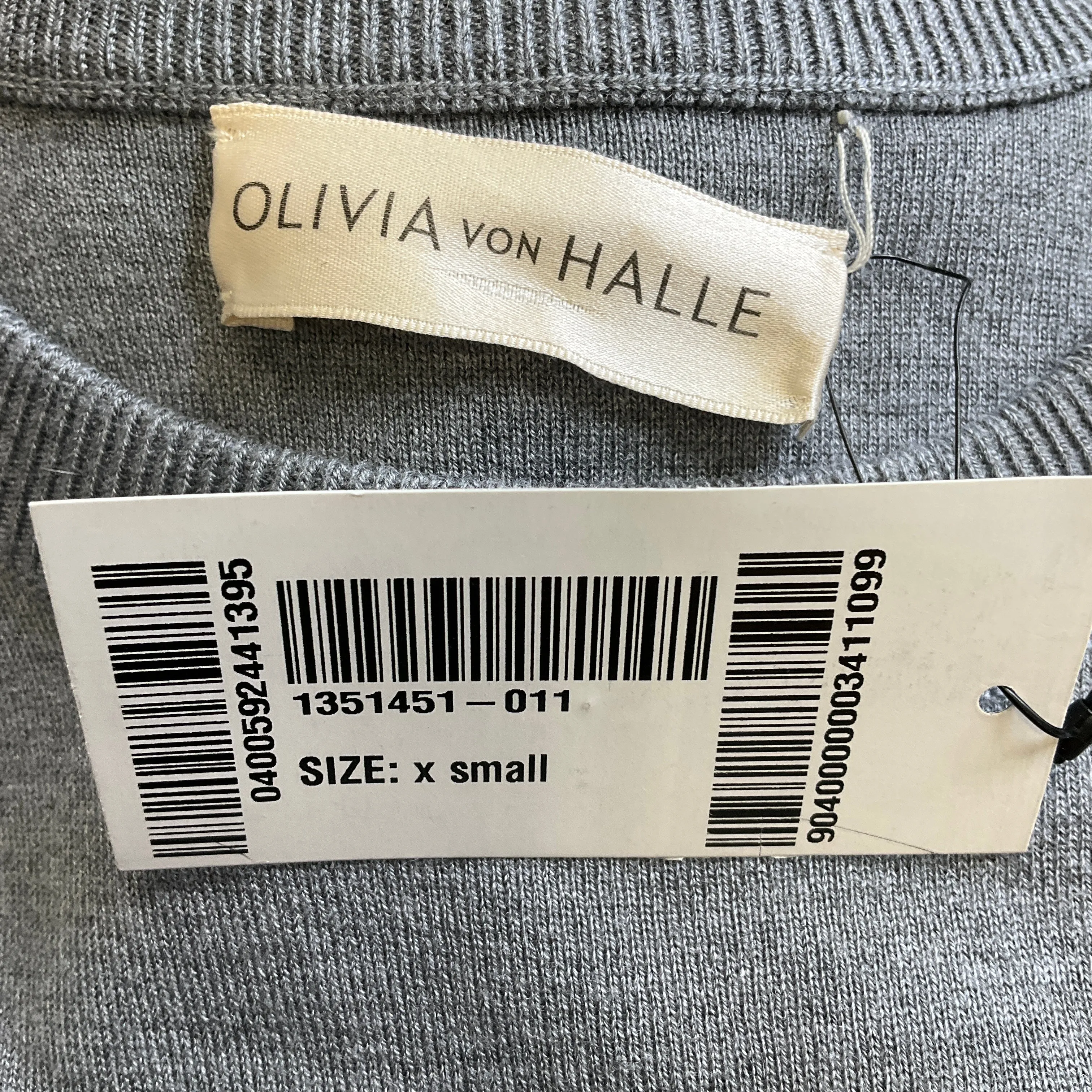 Olivia von Halle Grey Silk and Cashmere Knit Track Suit