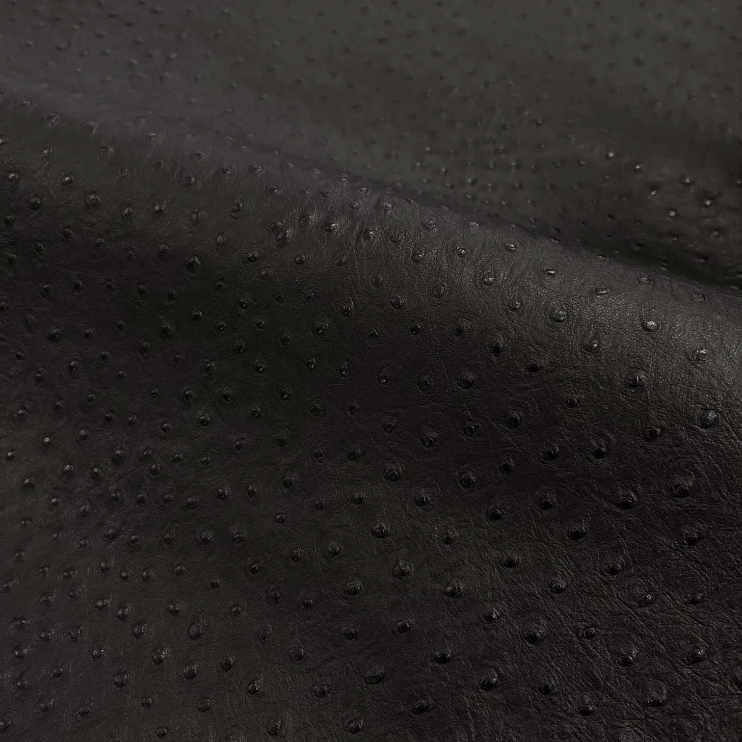 Ostrich Embossed Lambskin Leather