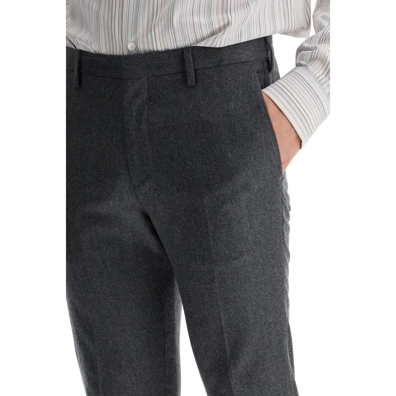 Paul Smith slim fit flannel trousers in eight