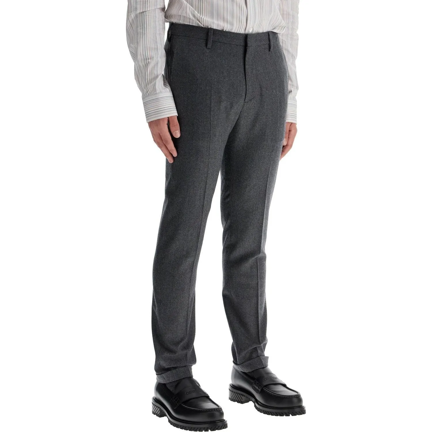 Paul Smith slim fit flannel trousers in eight