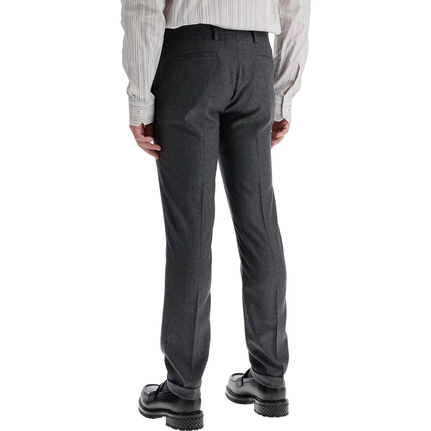 Paul Smith slim fit flannel trousers in eight