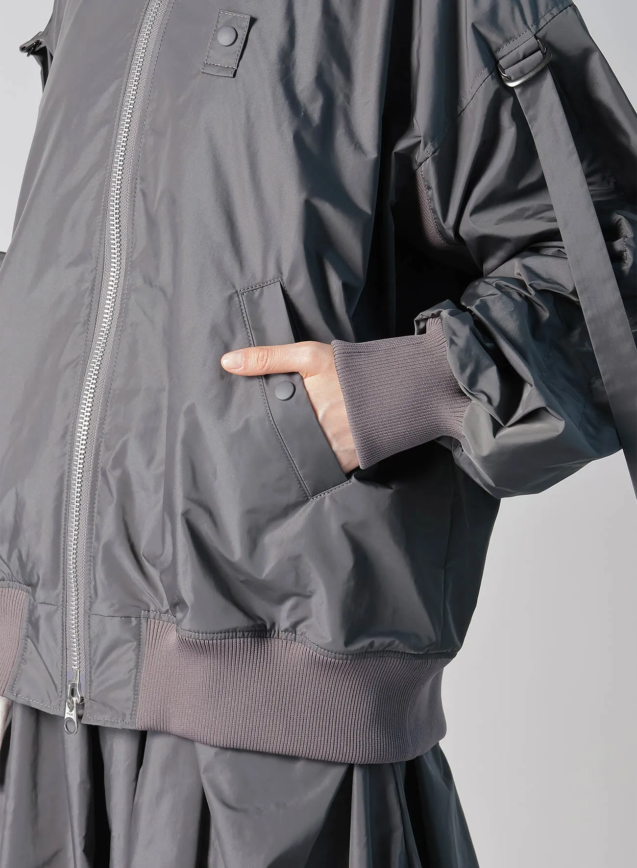 PE TWILL R-BELTED JKT