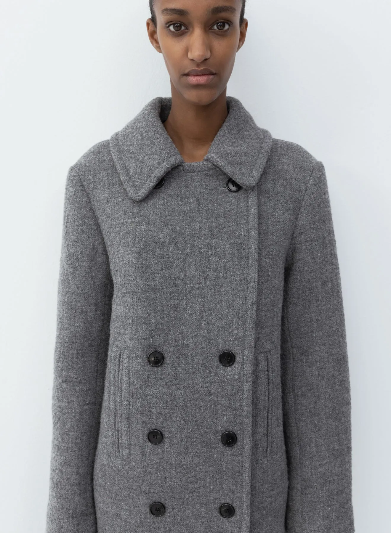 Peacoat brushed wool | grey