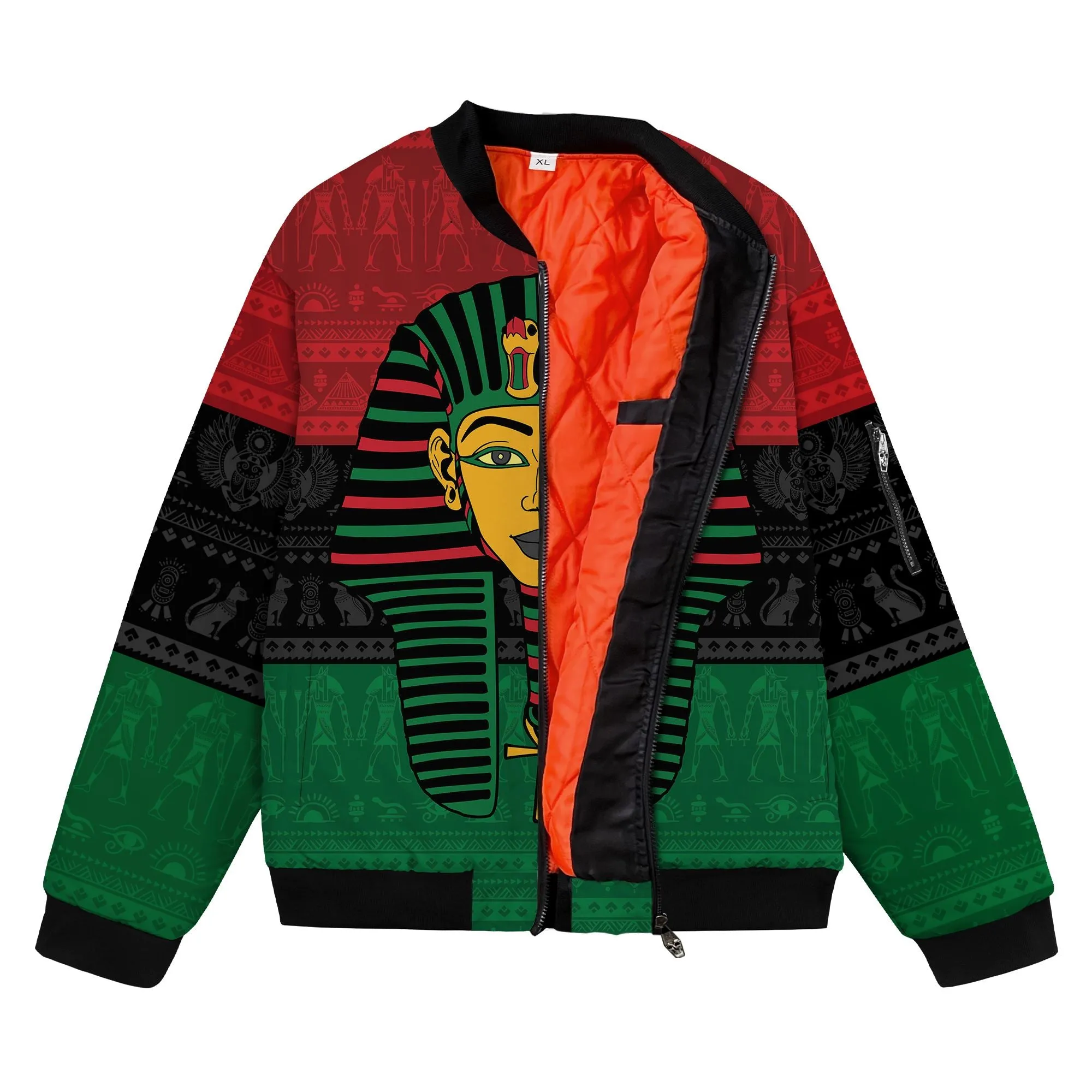 Pharaoh In Pan-African Colors Bomber Jacket