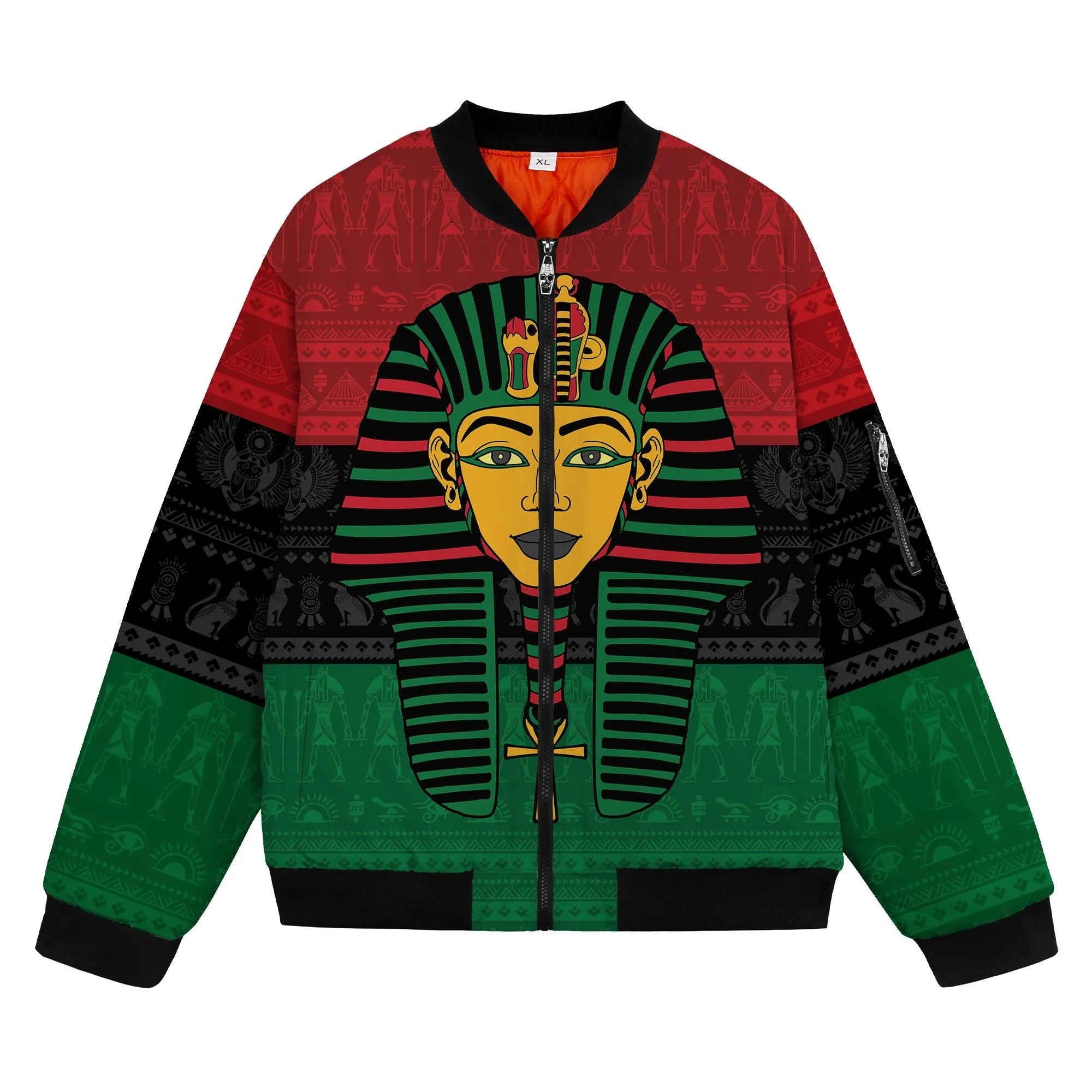 Pharaoh In Pan-African Colors Bomber Jacket