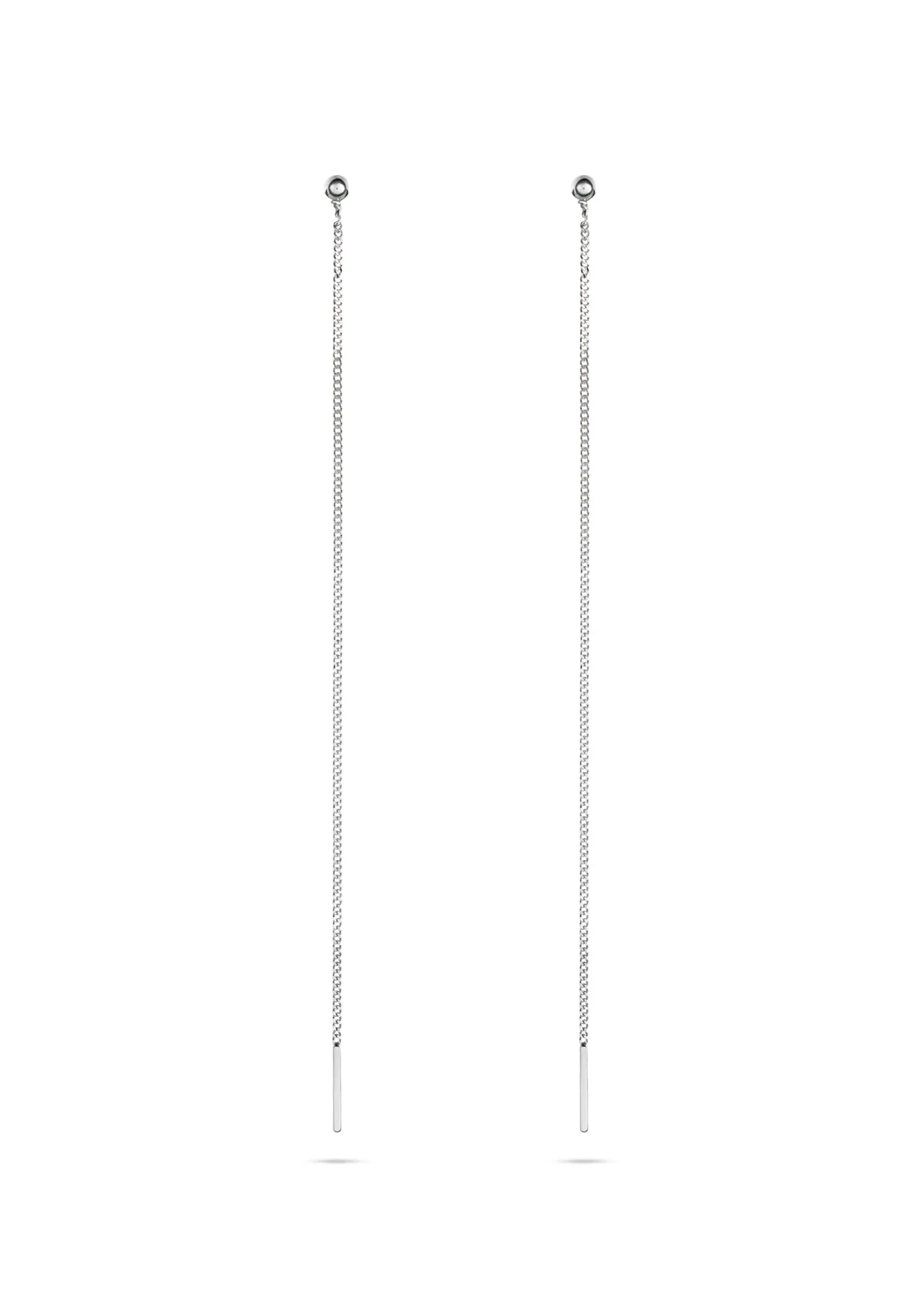 Pin Up Threader Chain Earrings Silver