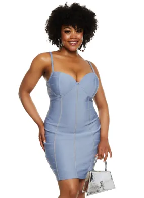 Plus Size Haute Monde Bandage Bustier Mini Dress