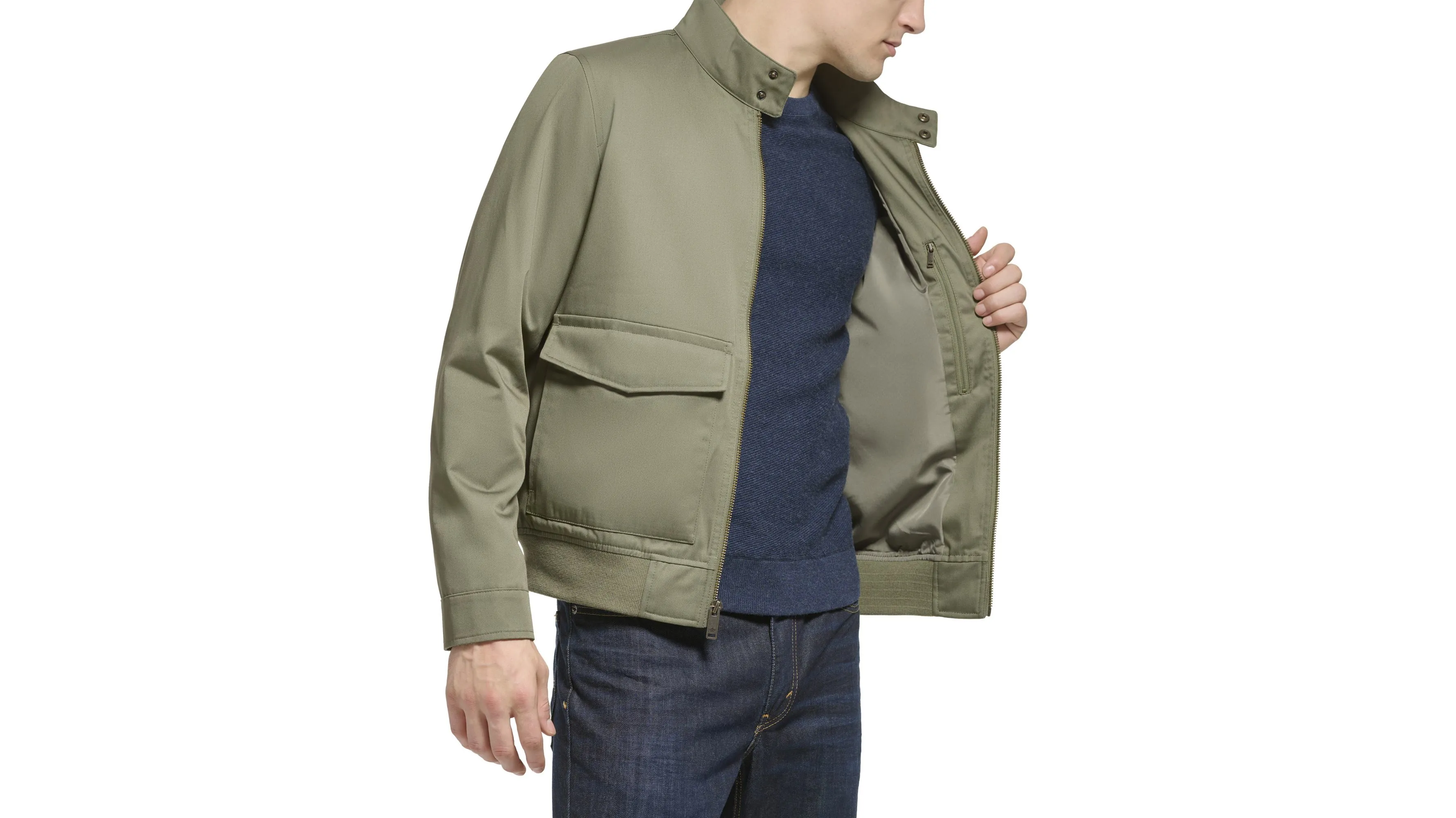 Poly Cotton Twill Barracuda Bomber w/ Harrington Pockets