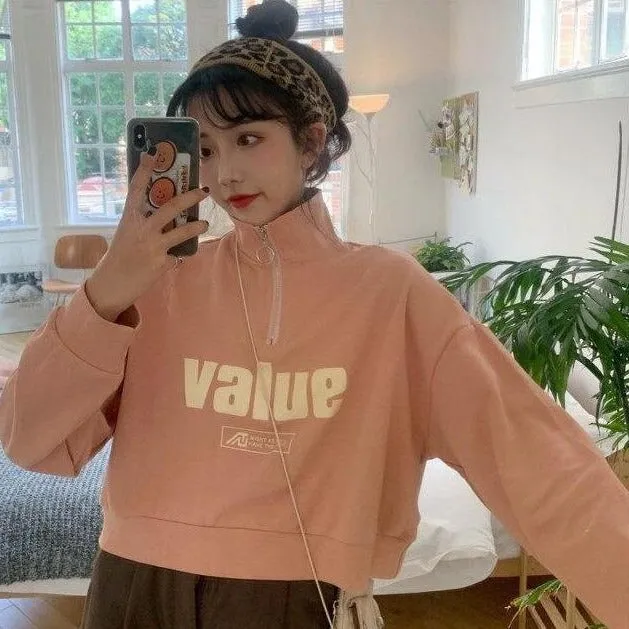 "value" Zip-Up Sweater