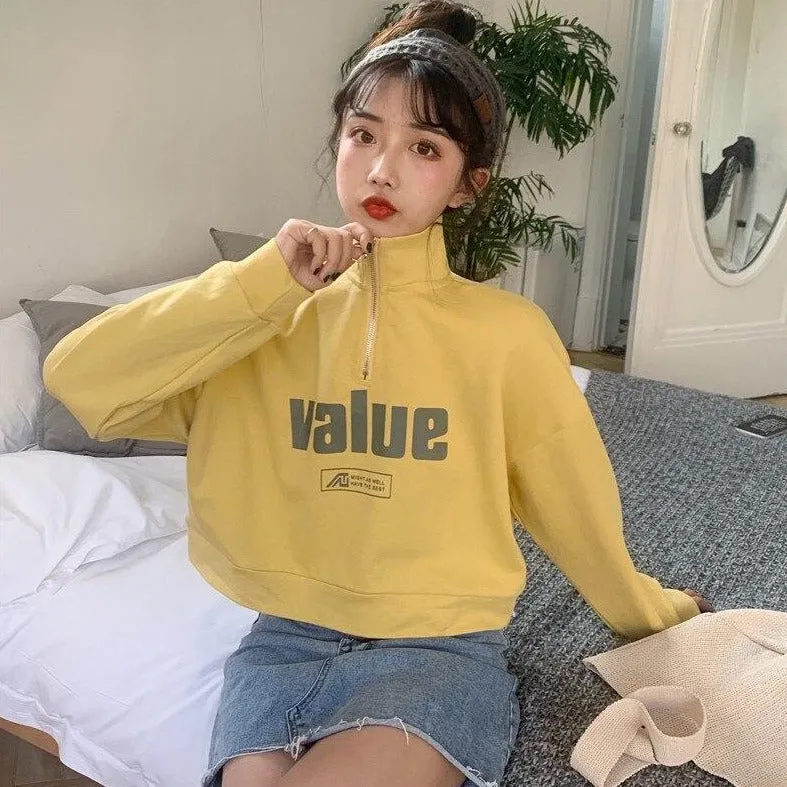 "value" Zip-Up Sweater