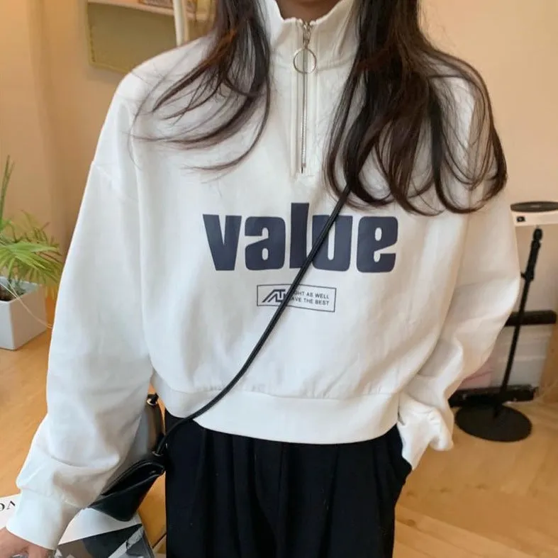 "value" Zip-Up Sweater