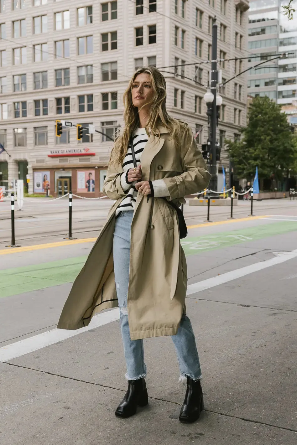 Rachel Trench Coat in Tan - FINAL SALE