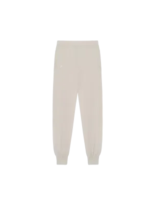 Recycled Cashmere Track Pants—oatmeal