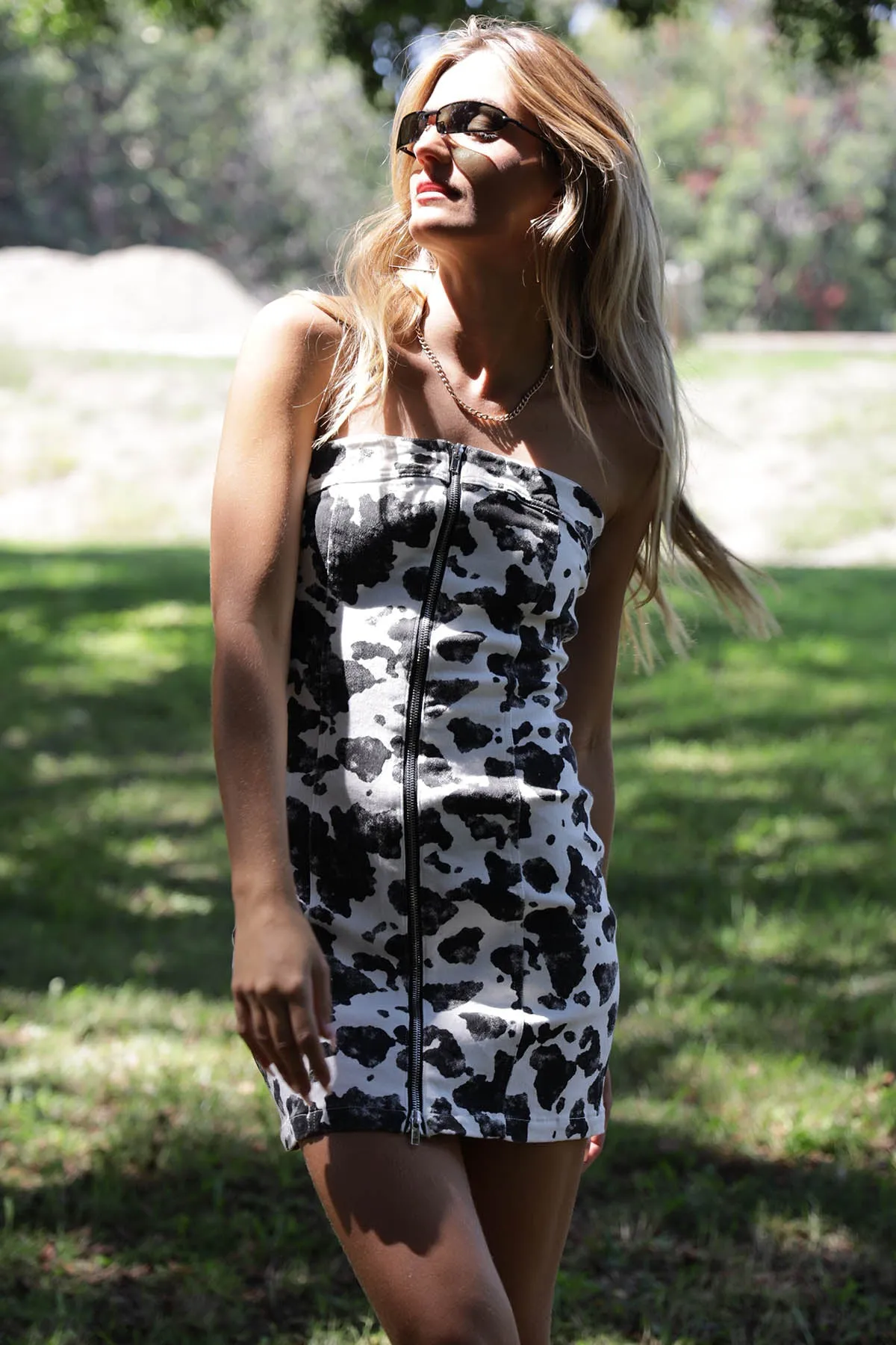 Ritchie Cow Print Dress