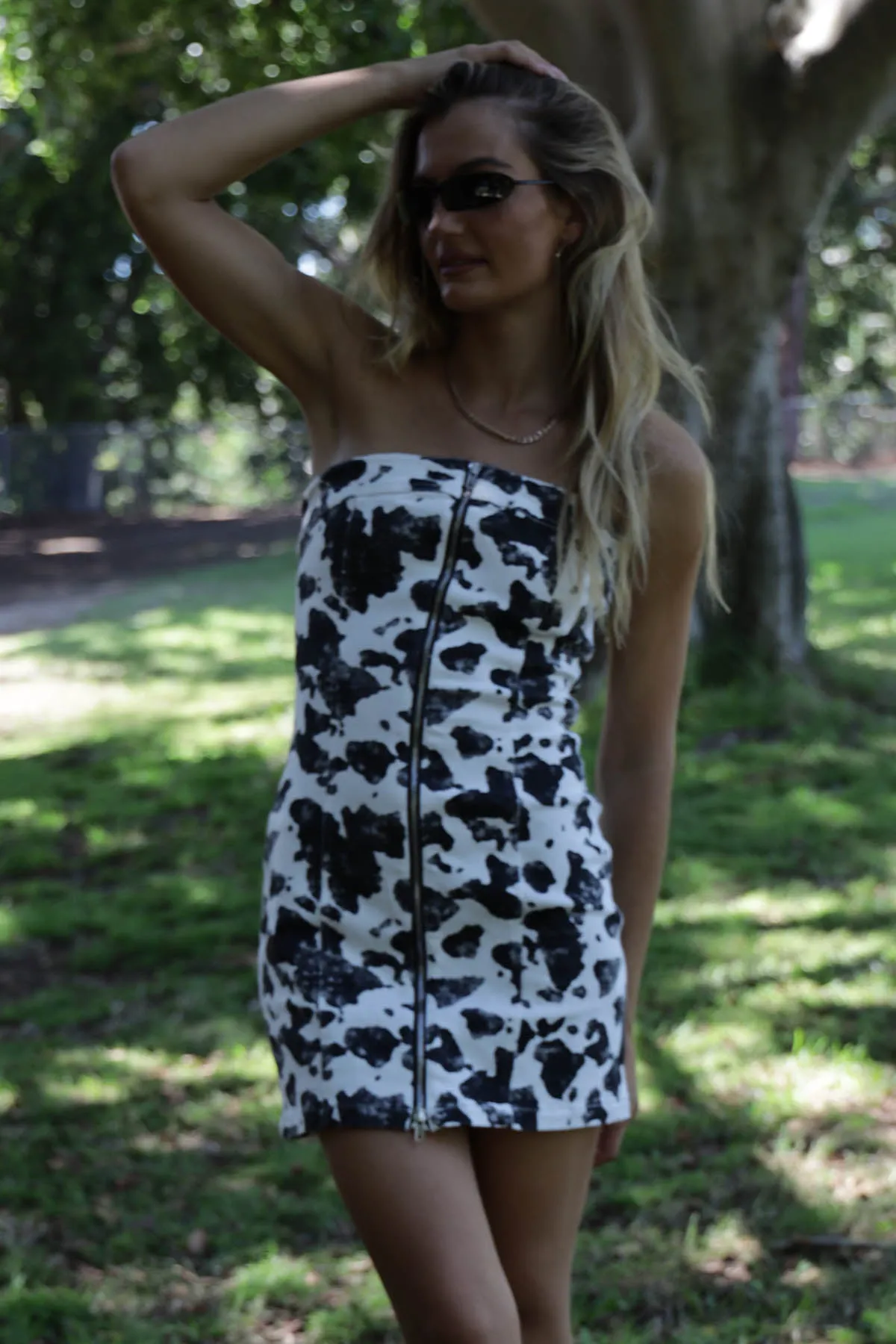 Ritchie Cow Print Dress