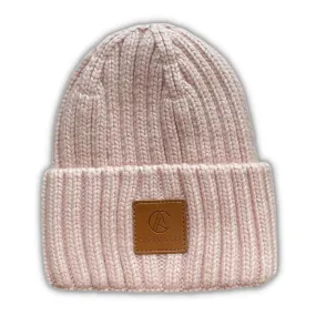 Rose Ribbed Knit Beanie