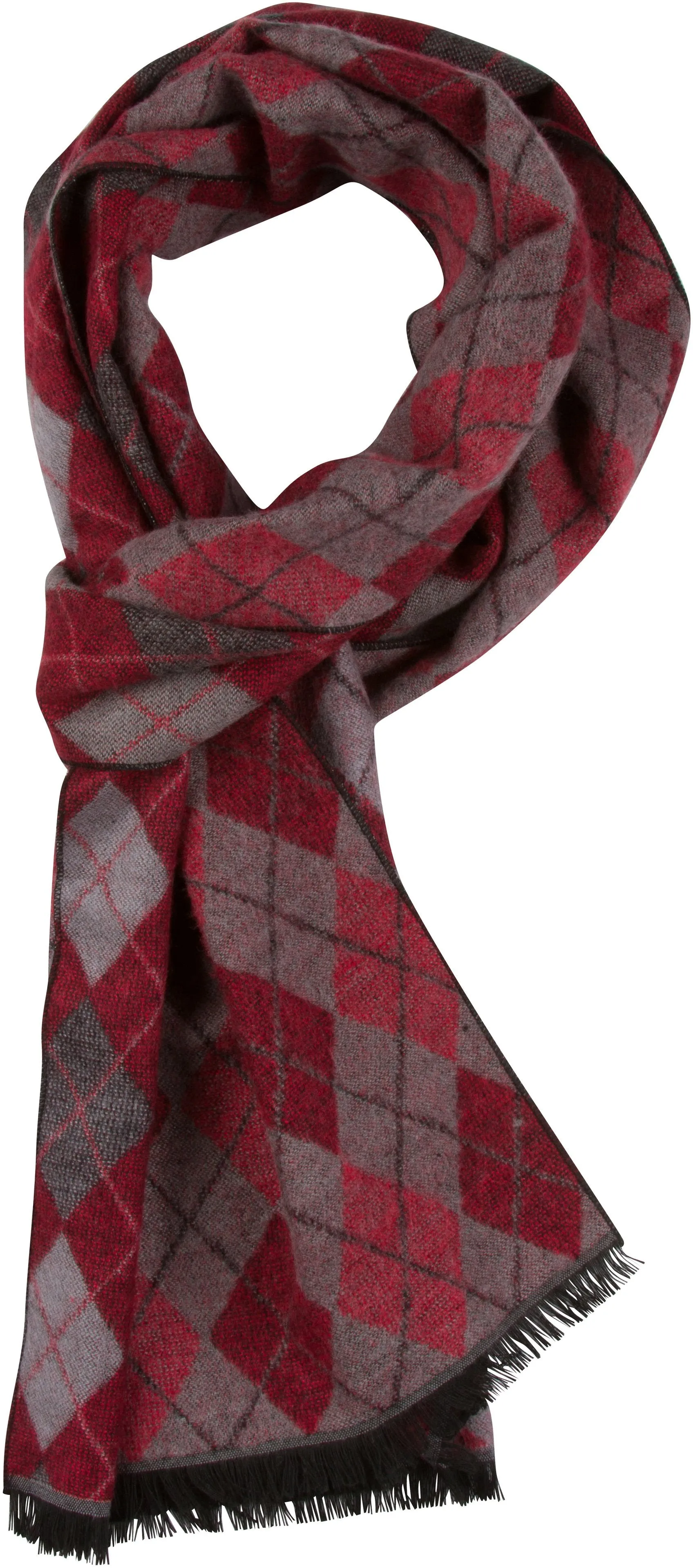 Sakkas Ezel Long Warm Argyle Patterned UniSex Cashmere Feel Scarf