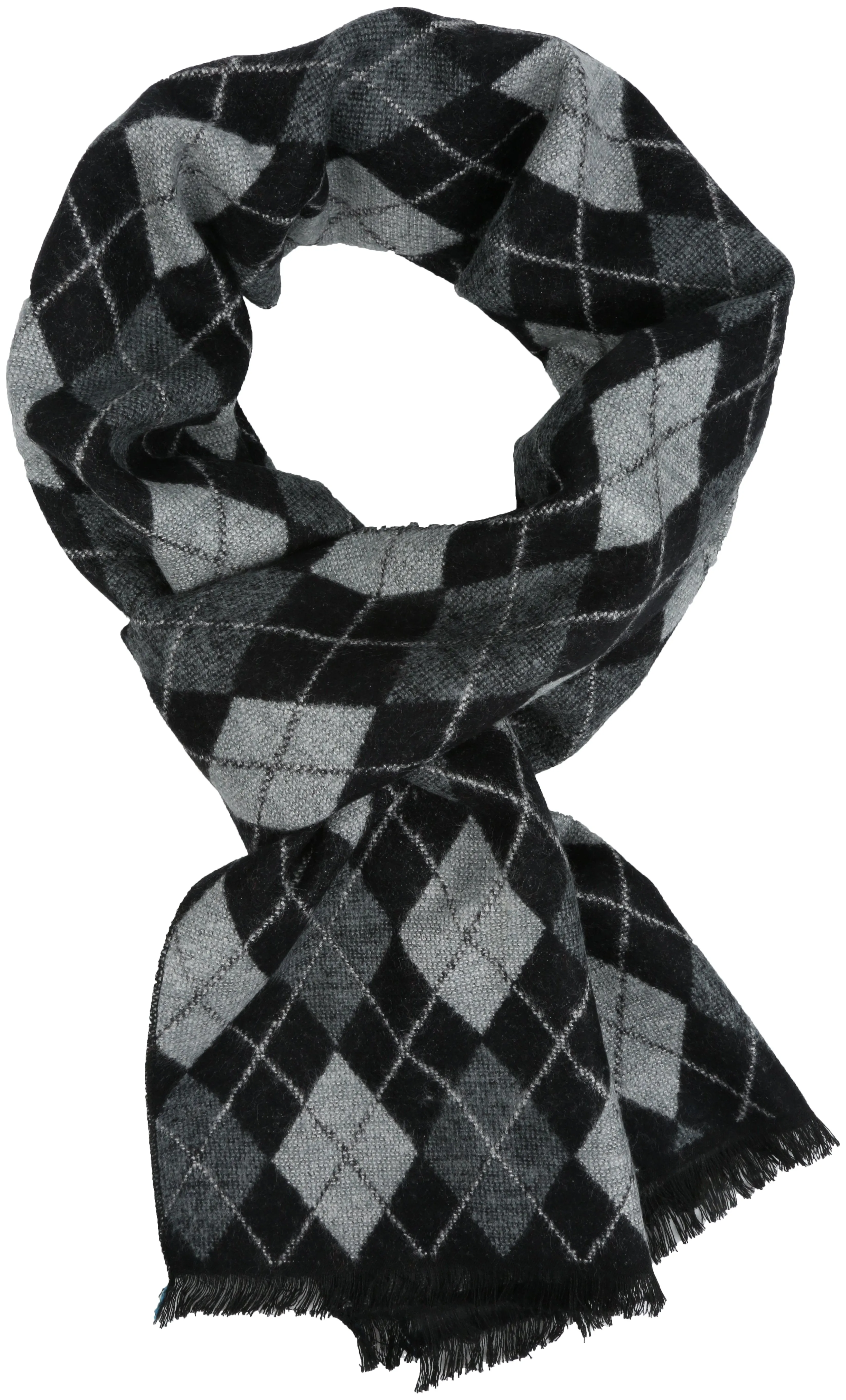 Sakkas Ezel Long Warm Argyle Patterned UniSex Cashmere Feel Scarf