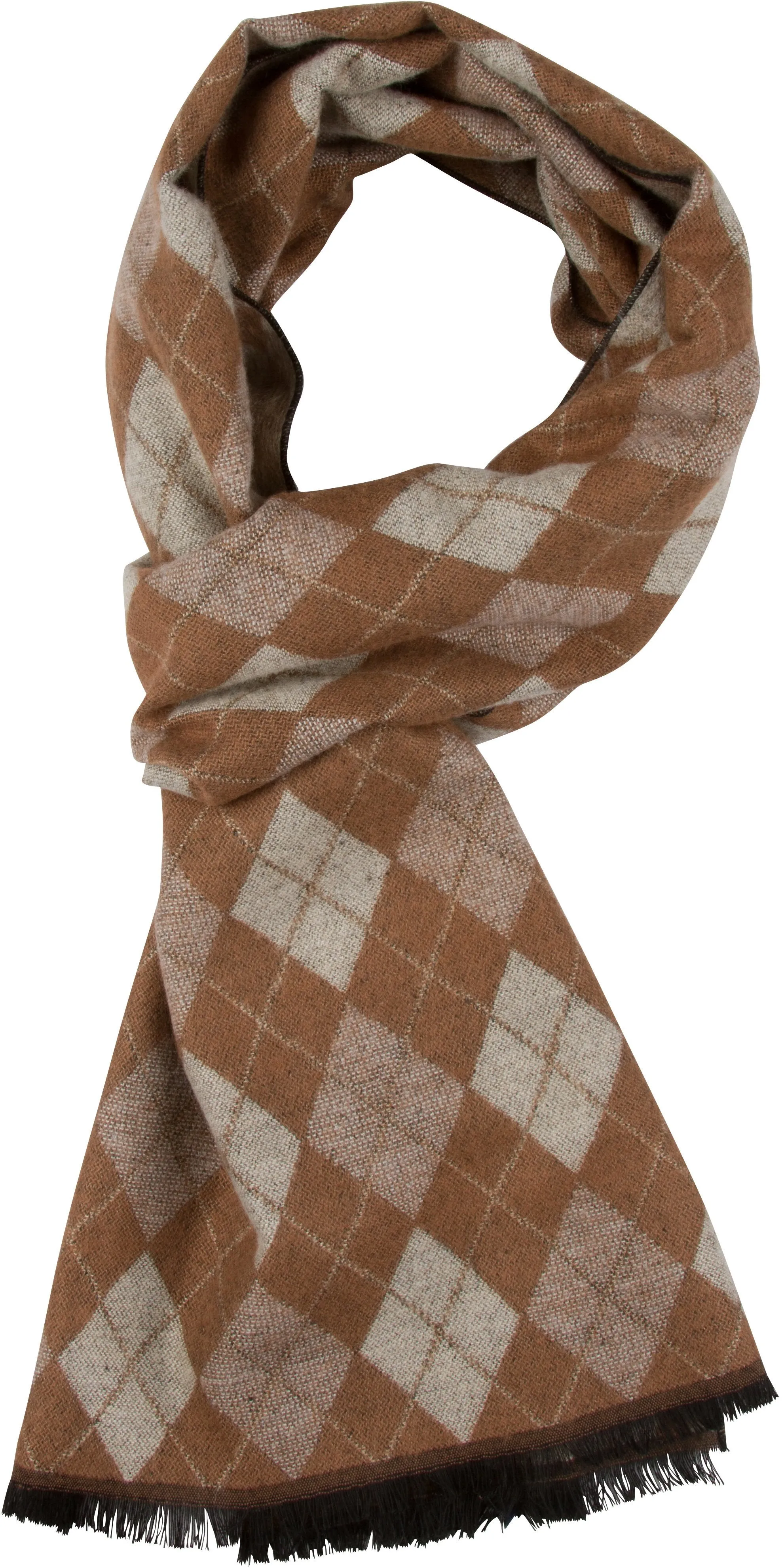 Sakkas Ezel Long Warm Argyle Patterned UniSex Cashmere Feel Scarf