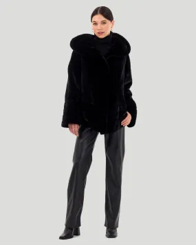 Select Shearling Lamb Jacket Reversible To Taffeta