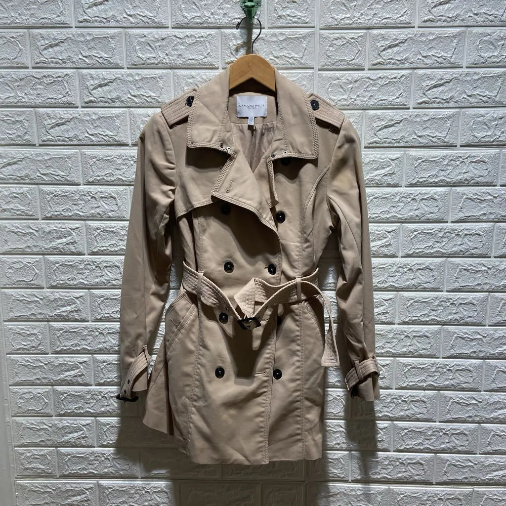 Short Trench Coat w/ Belt *as is*