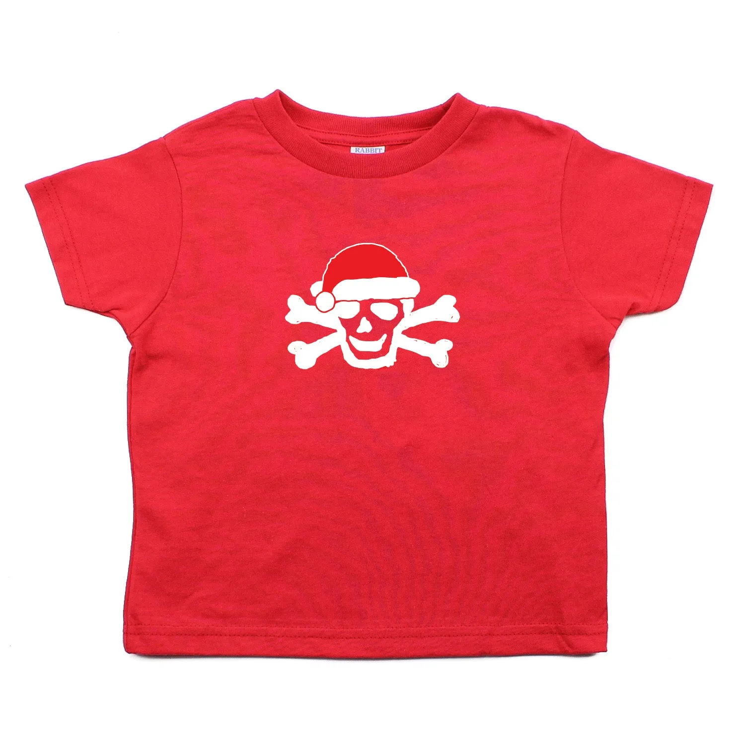 Skull & Bones Santa Christmas Unisex- Kids Toddler Short Sleeve T-Shirt