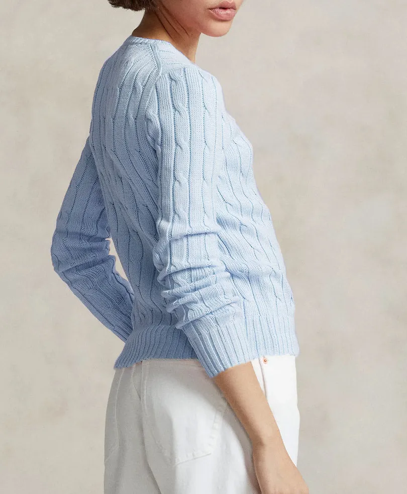 Sky Blue Cable Knit Sweater (Women)