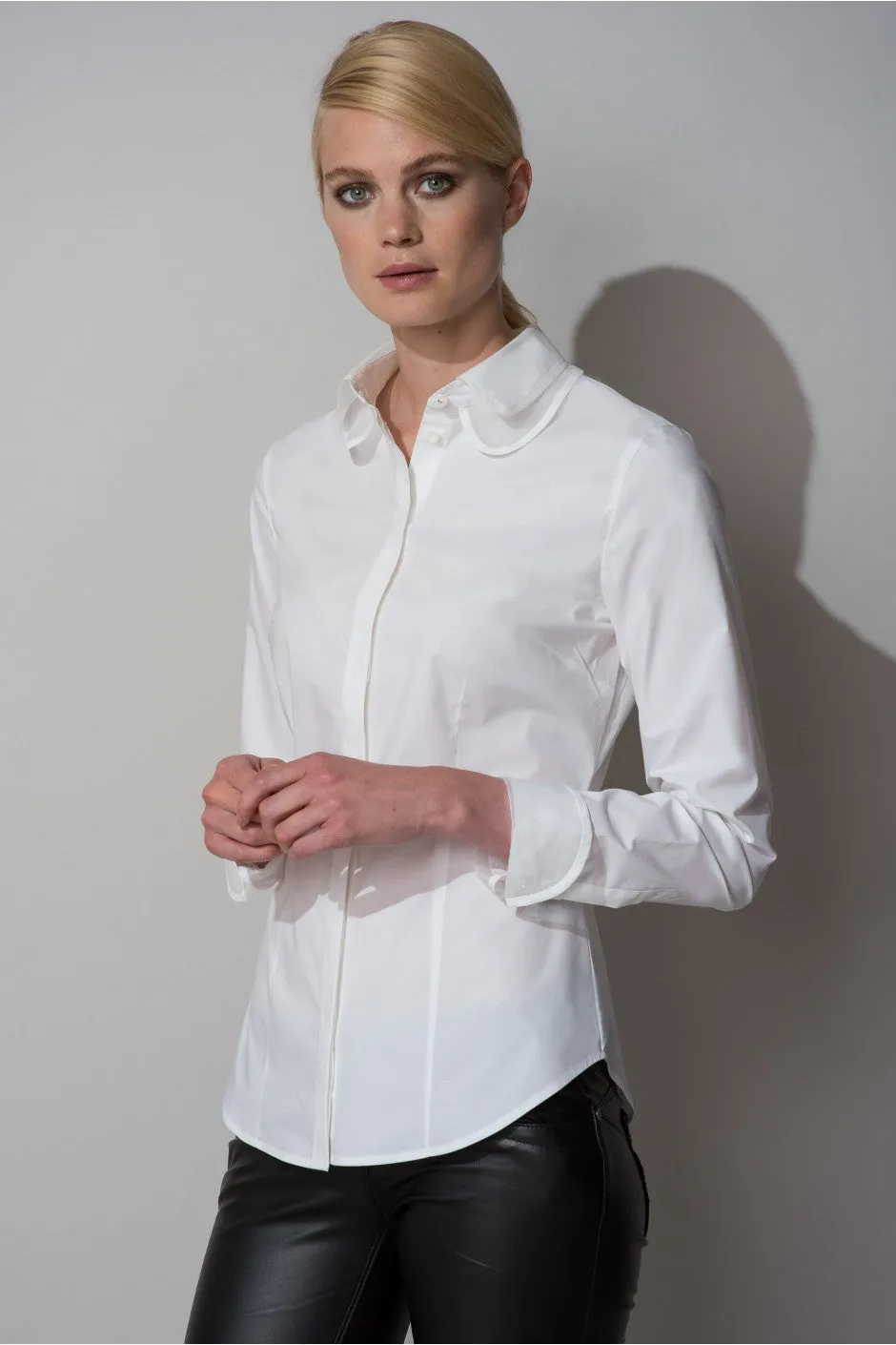 SOFIA DOUBLE LAYER COLLAR SHIRT