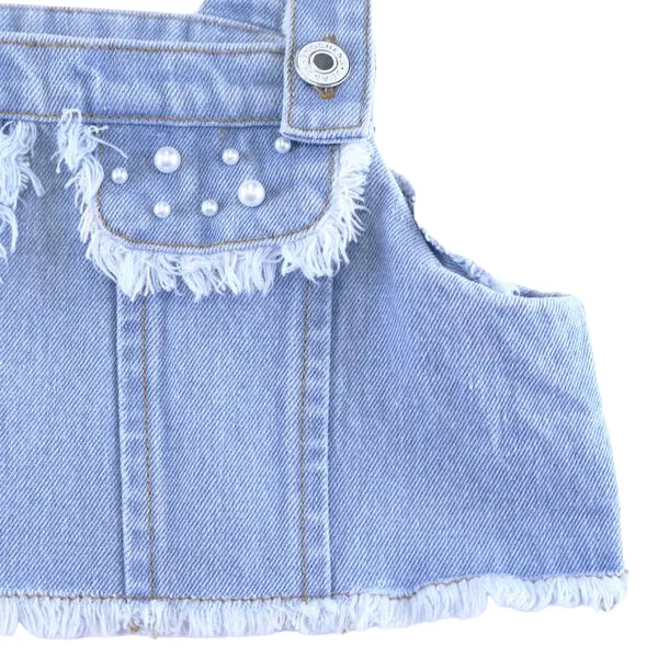 Studded Pearl Denim Vest