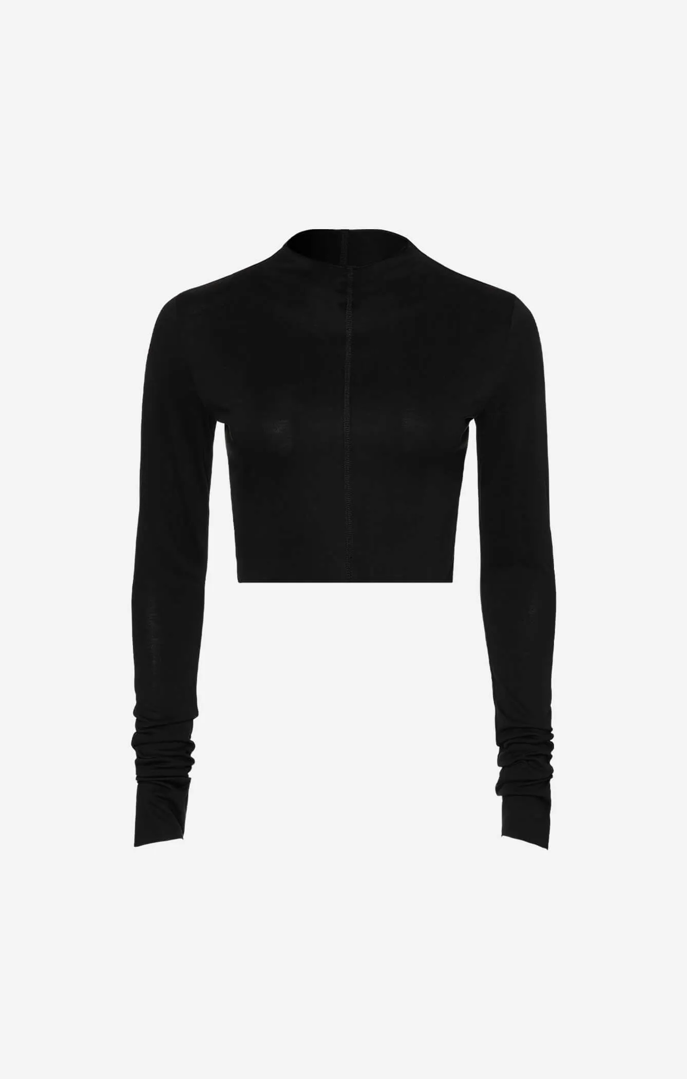 THE MODAL L/S CROP - BLACK