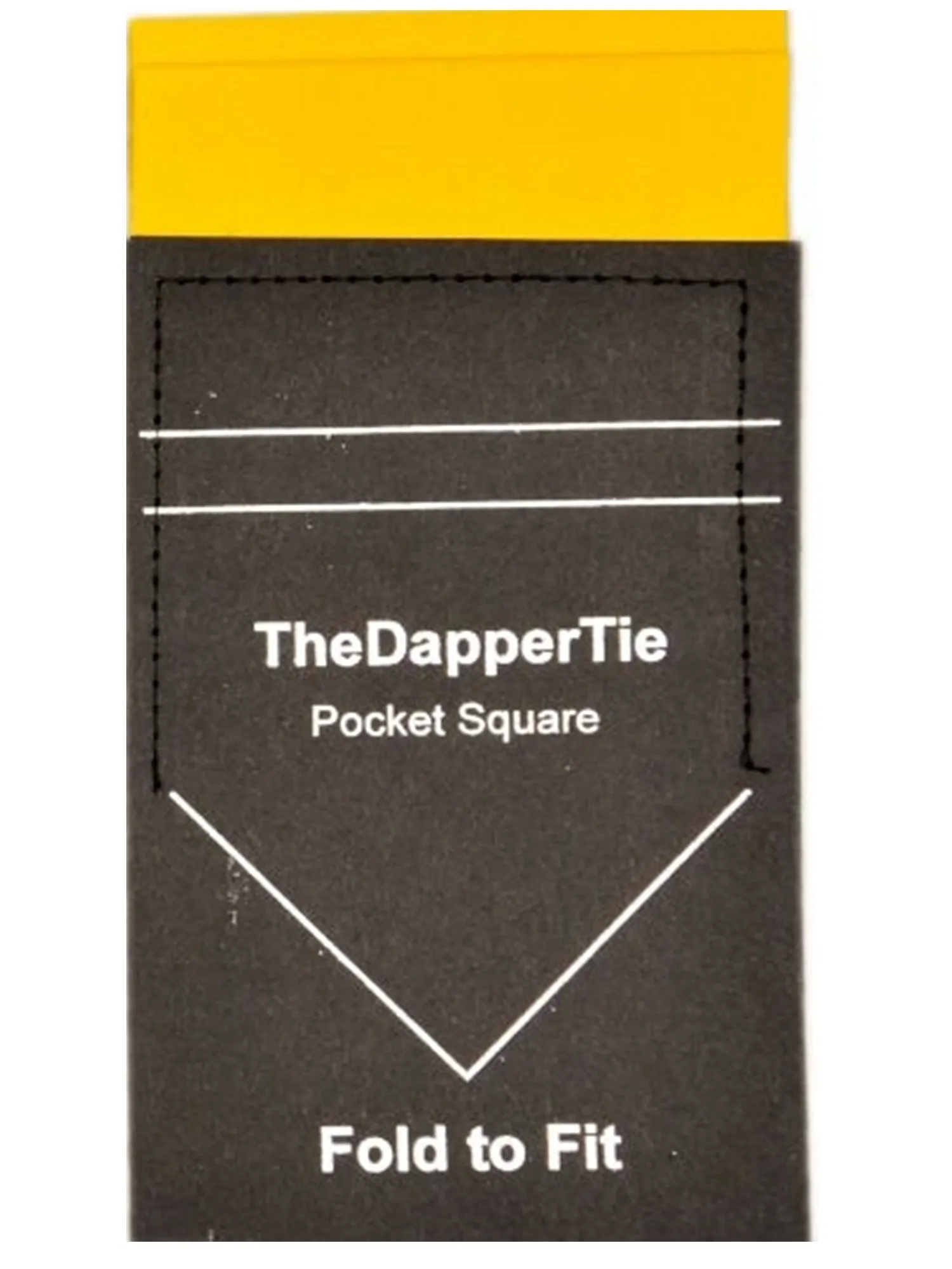 TheDapperTie - Men's Cotton Flat Double Toned Pre Folded Pocket Square on Card