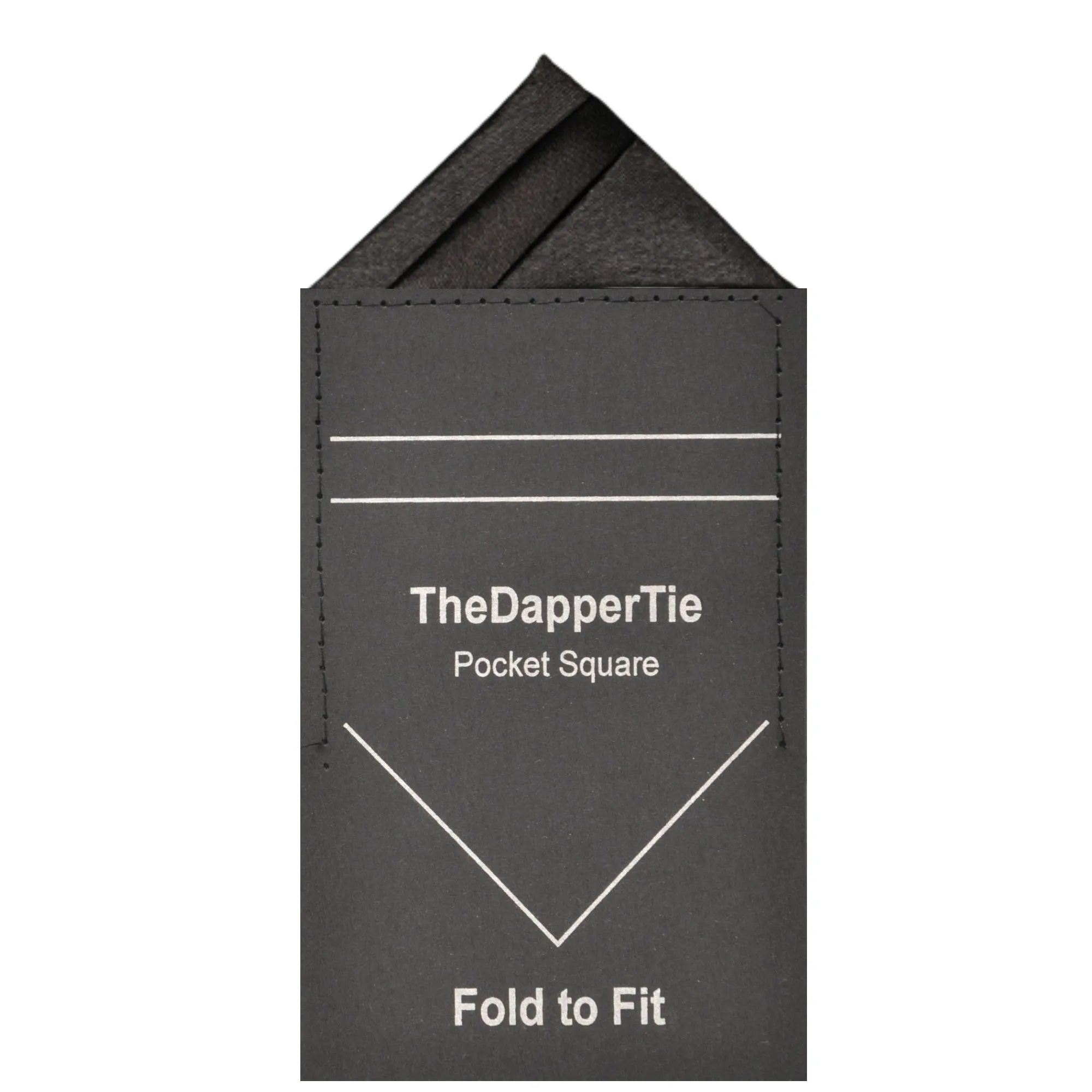 TheDapperTie - Men's Trifecta Triangle Solid Color Satin Pre Folded Pocket Square