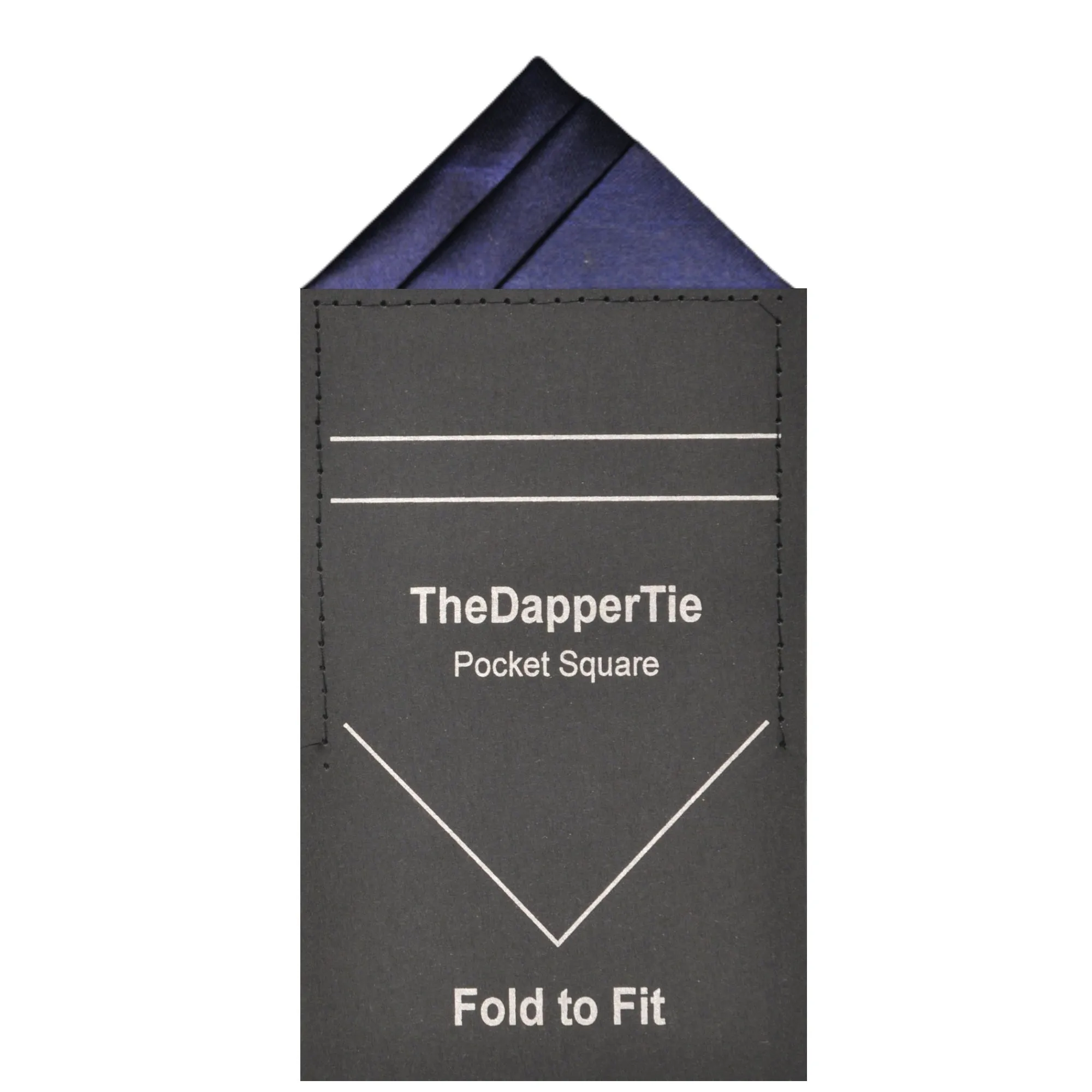 TheDapperTie - Men's Trifecta Triangle Solid Color Satin Pre Folded Pocket Square