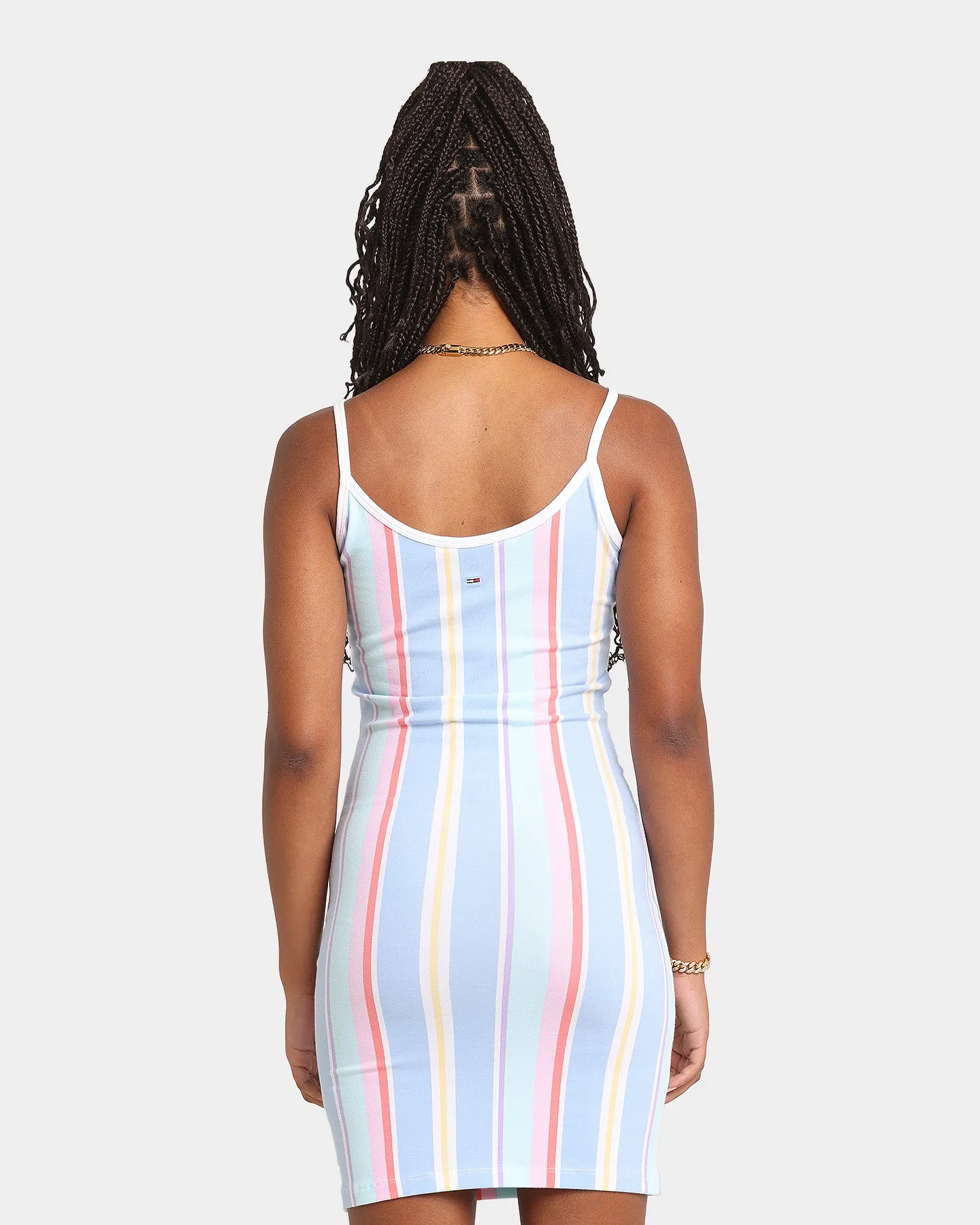 Tommy Jeans Women's Stripe Strap Dress Light Powdery Blue