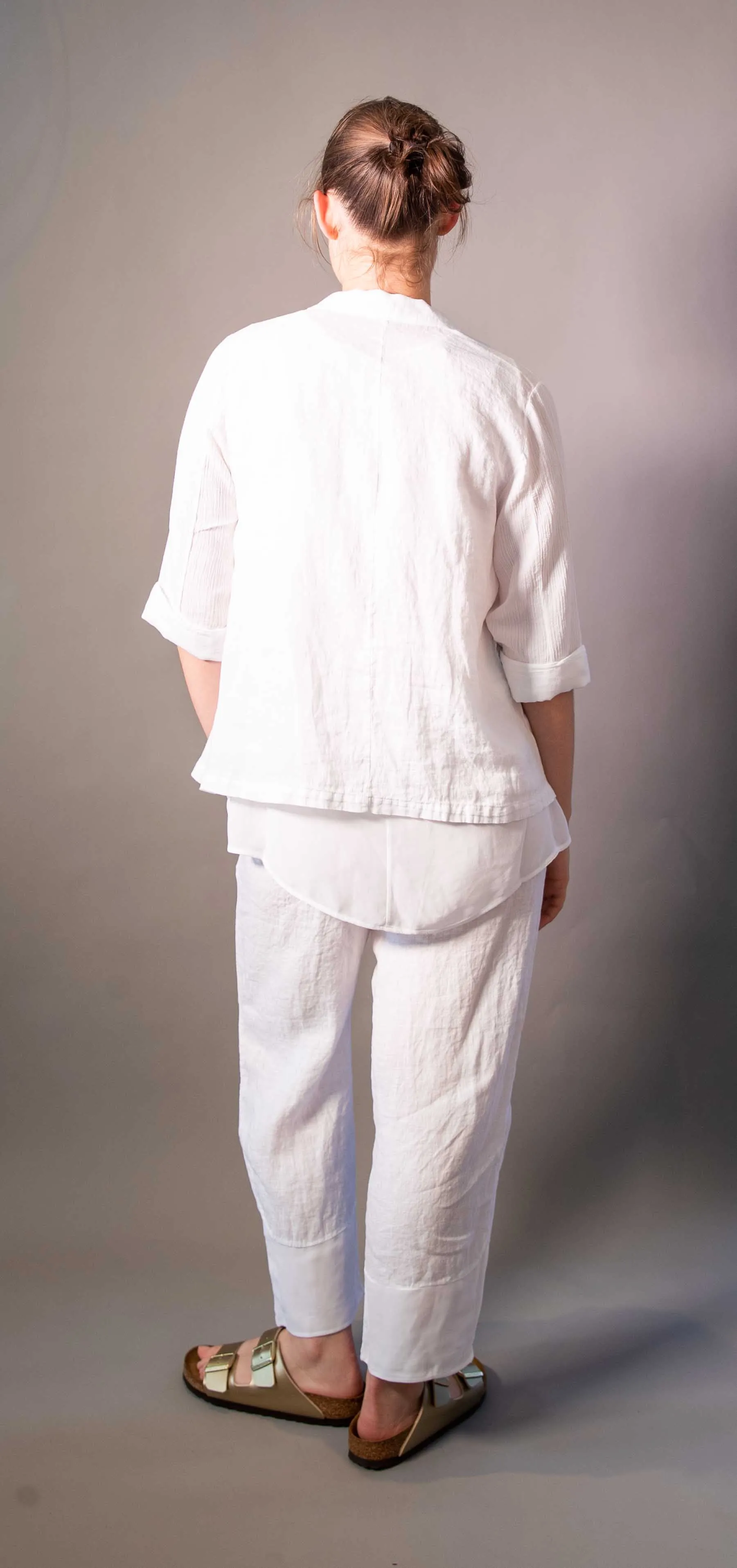 Transit Par Such Cropped Gauze Jacket in White