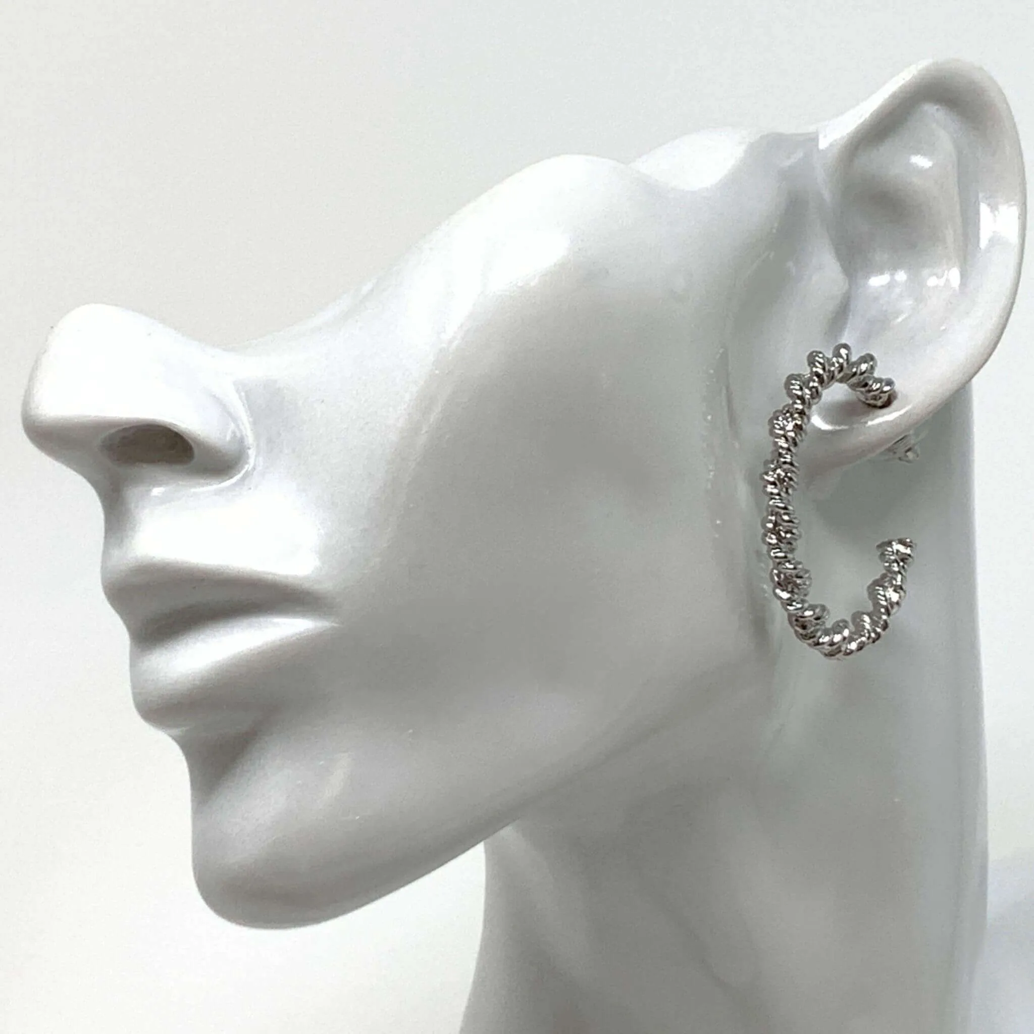 Twisted Rope Hoop Earrings