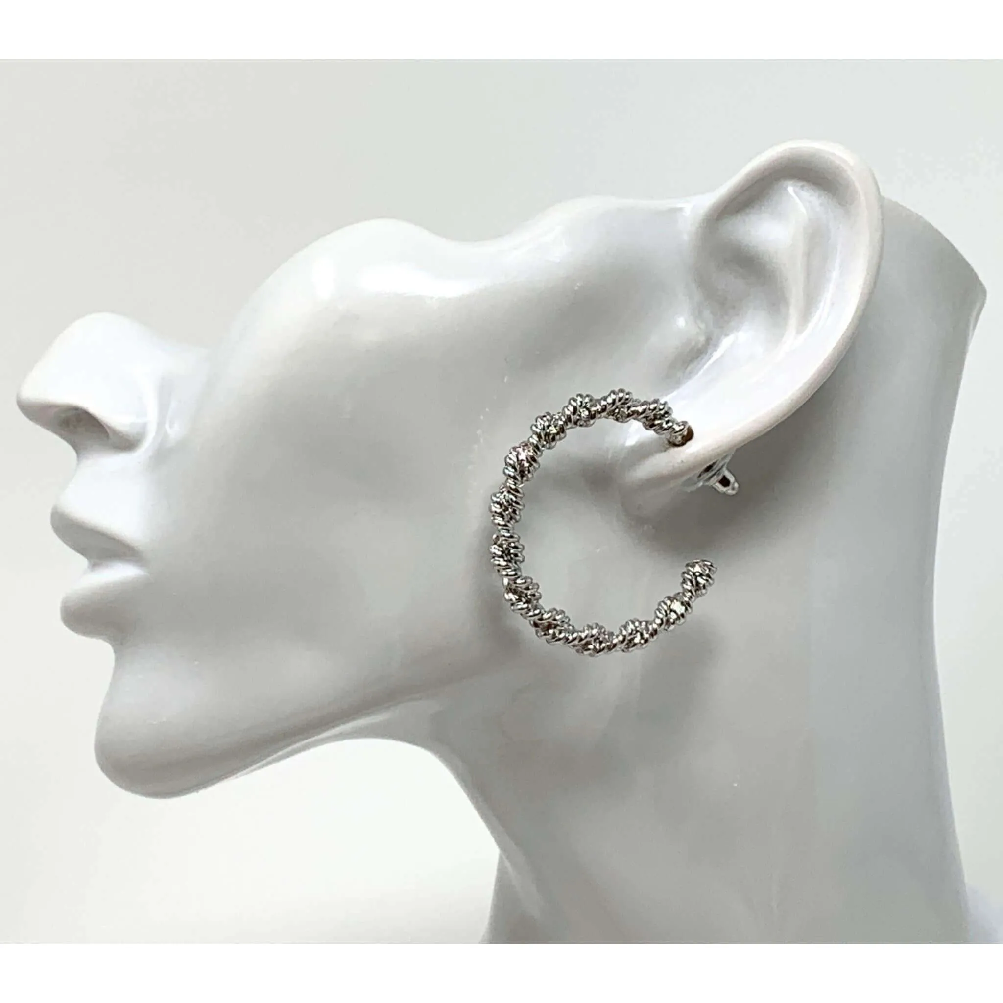 Twisted Rope Hoop Earrings