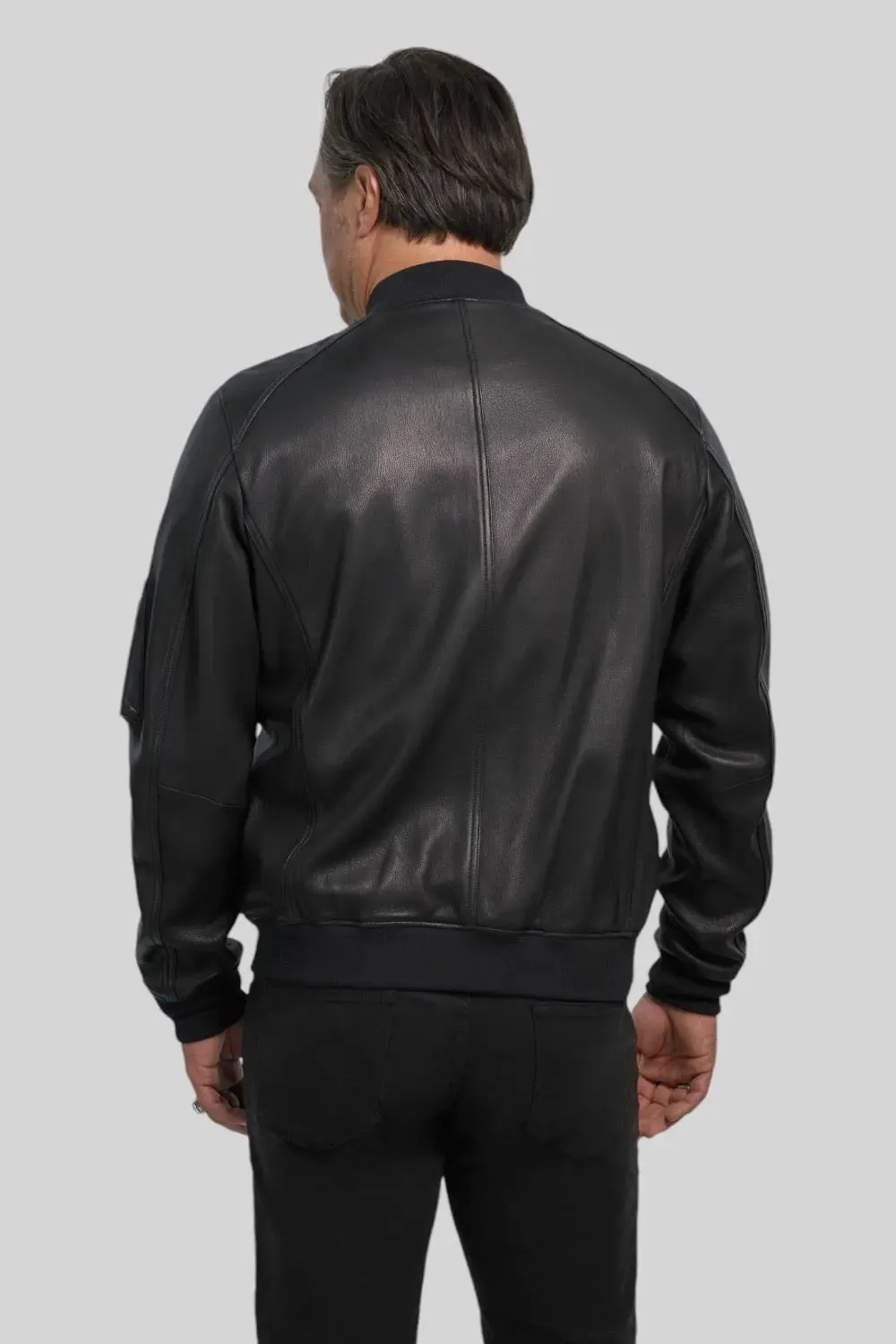 Valentino Leather Bomber Jacket