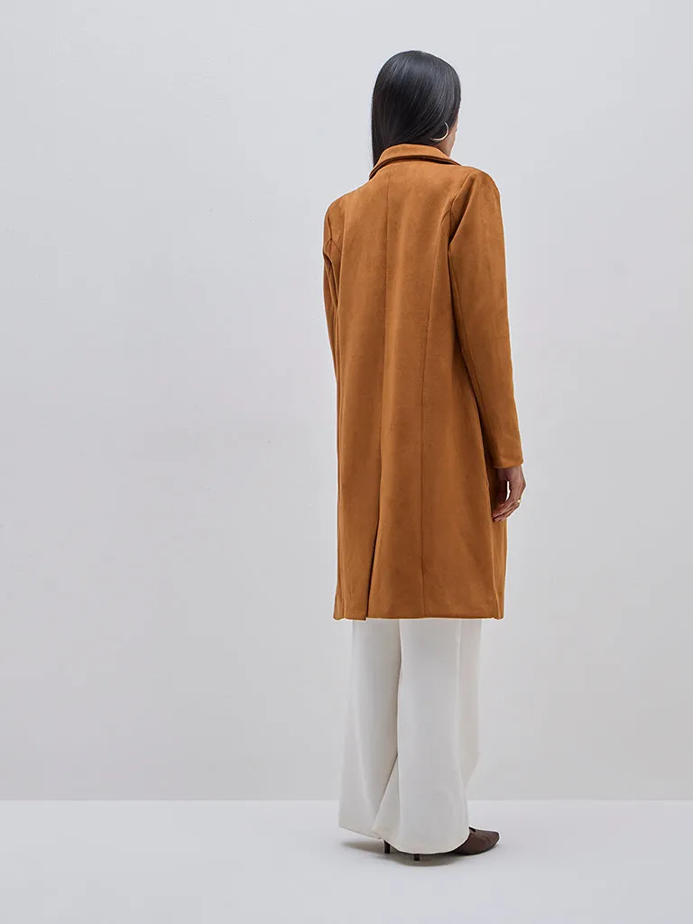 Wardrobe Tan Faux Suede Coat