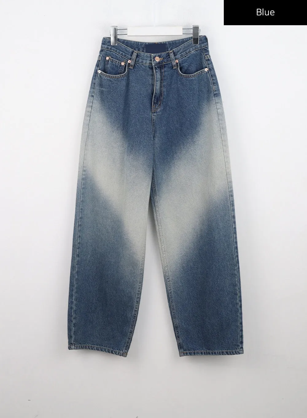 Washed Blue Wide Jeans CN307