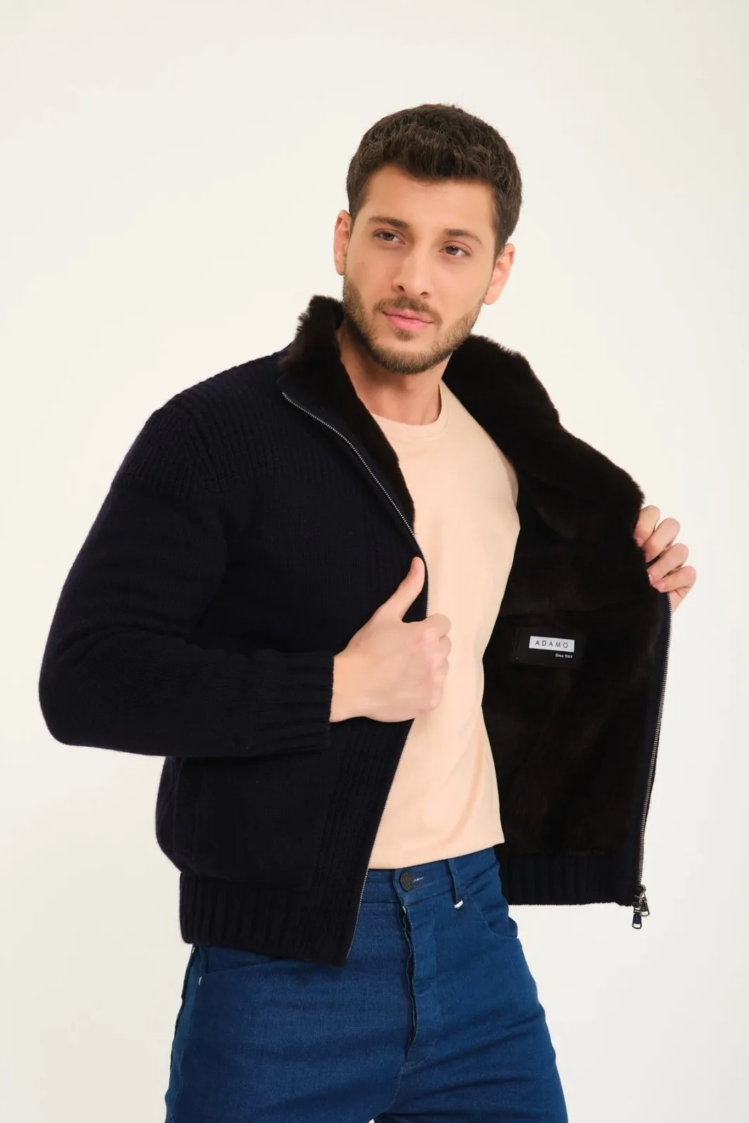 Winter Whisper Wool Jacket with Rex Fur