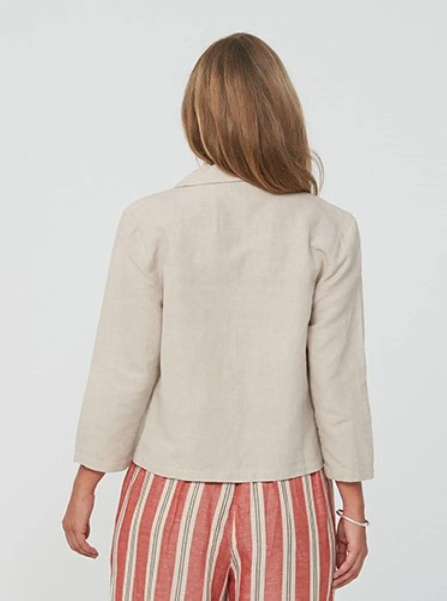 Woman Linen Jacket EBONY Jacket | Natural