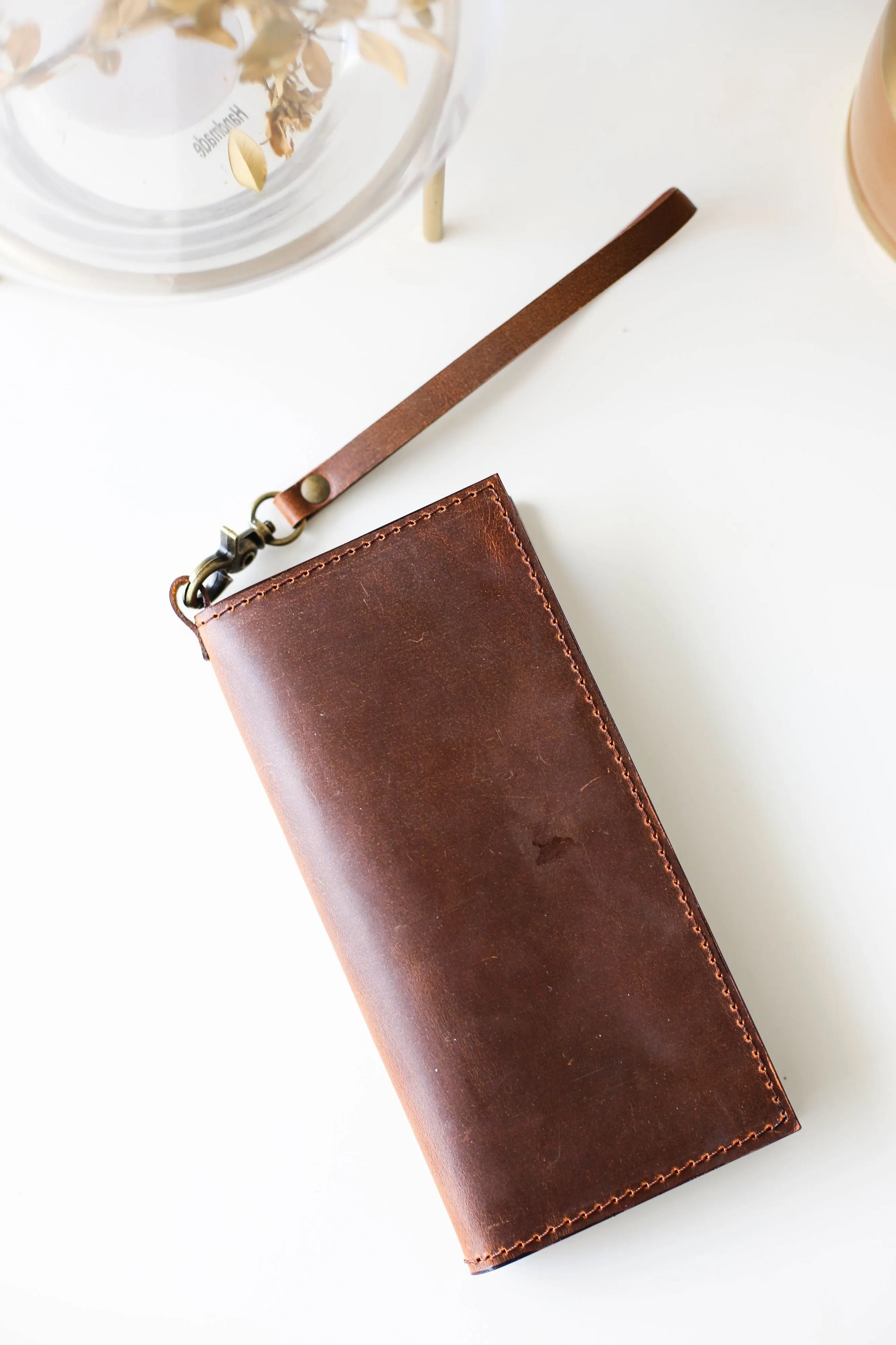 Women's Bifold Coffee Brown Leather Wallet - N02