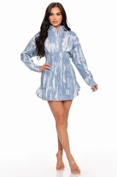 Women's Tie dye mini dress