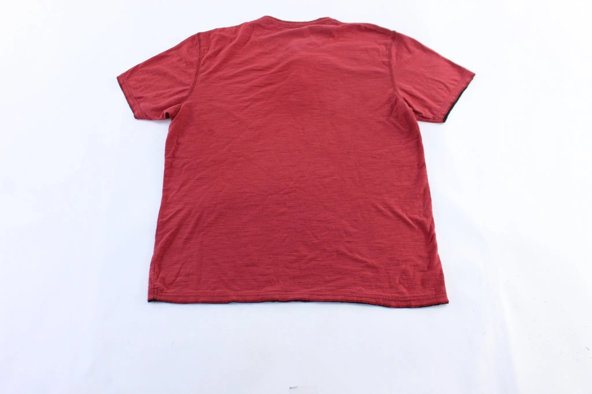 Y2K Helix Red & Black Henley T-Shirt